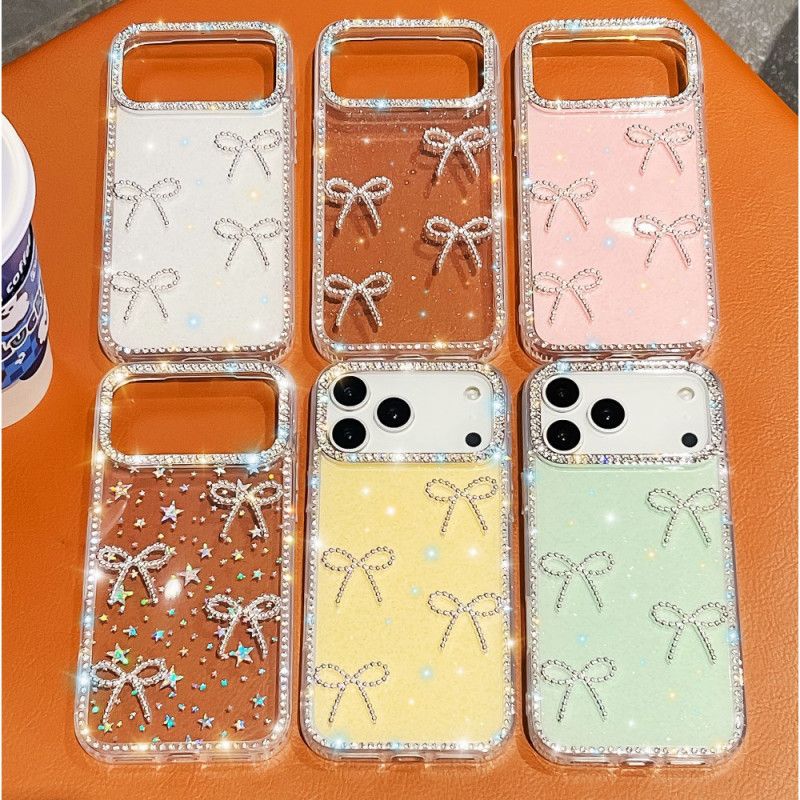 Κάλυμμα iPhone 17 Pro Max Διακόσμηση Με Πεταλούδα Και Γκλίτερ