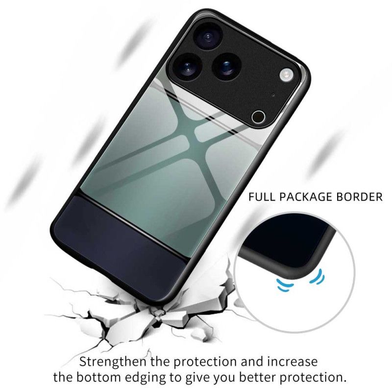 Κάλυμμα iPhone 17 Pro Max Δίχρωμο Σκληρυμένο Γυαλί
