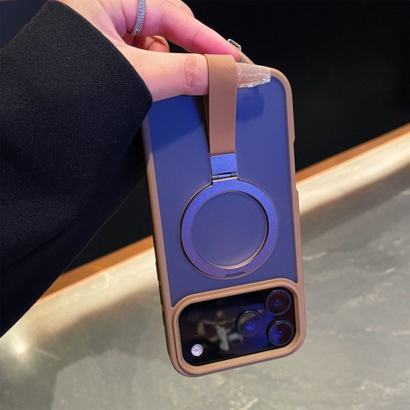 Κάλυμμα iPhone 17 Pro Max Ενσωματωμένο Λουράκι Καρπού Και Μεταλλική Βάση