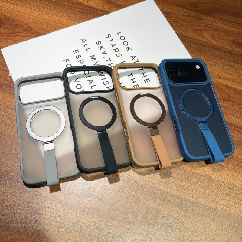 Κάλυμμα iPhone 17 Pro Max Ενσωματωμένο Λουράκι Καρπού Και Μεταλλική Βάση