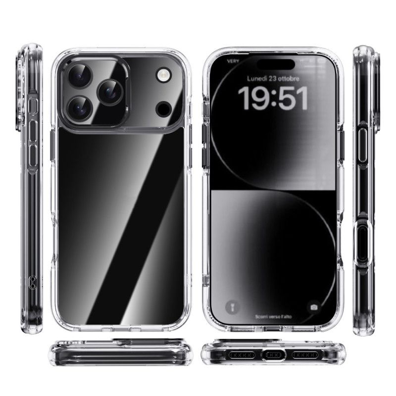 Κάλυμμα iPhone 17 Pro Max Ipaky Διαφανές Μεταλλικό Πλαίσιο Φακού