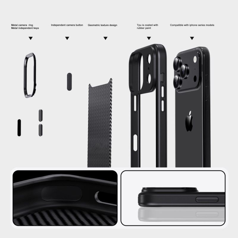 Κάλυμμα iPhone 17 Pro Max Ipaky Ίνες Άνθρακα