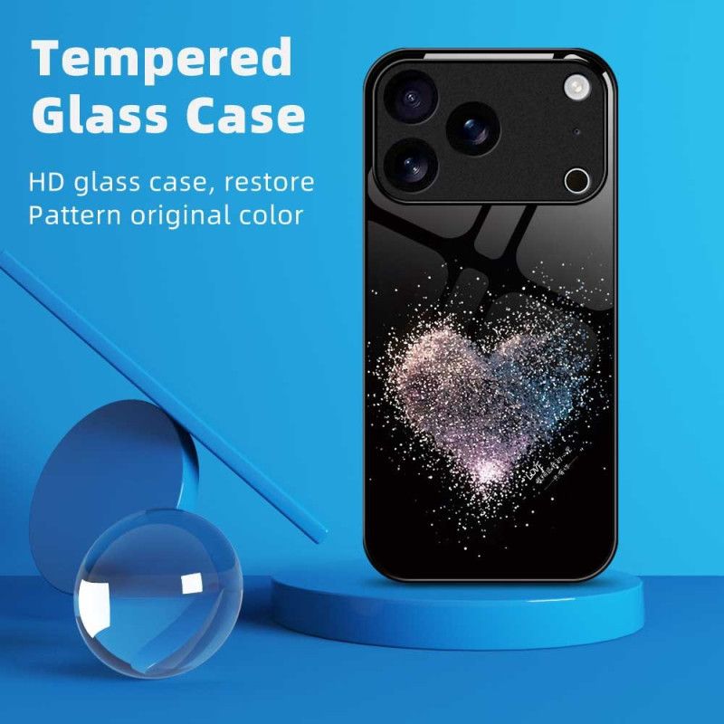 Κάλυμμα iPhone 17 Pro Max Καρδιά Από Σκληρυμένο Γυαλί