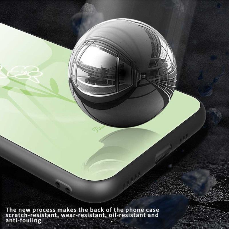 Κάλυμμα iPhone 17 Pro Max Λουλούδια Από Σκληρυμένο Γυαλί Σιλικόνης