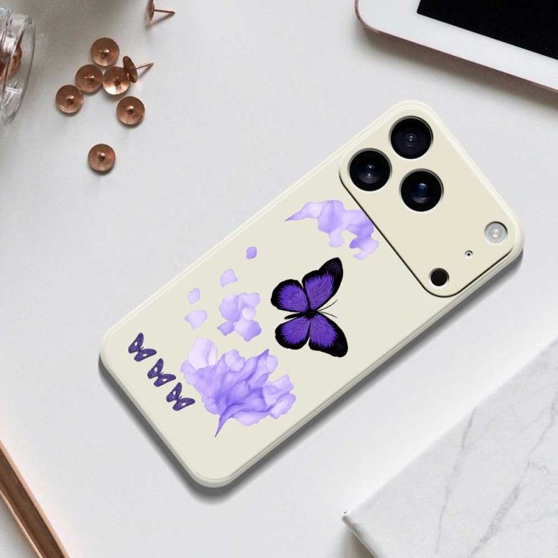 Κάλυμμα iPhone 17 Pro Max Πεταλούδες Σιλικόνης