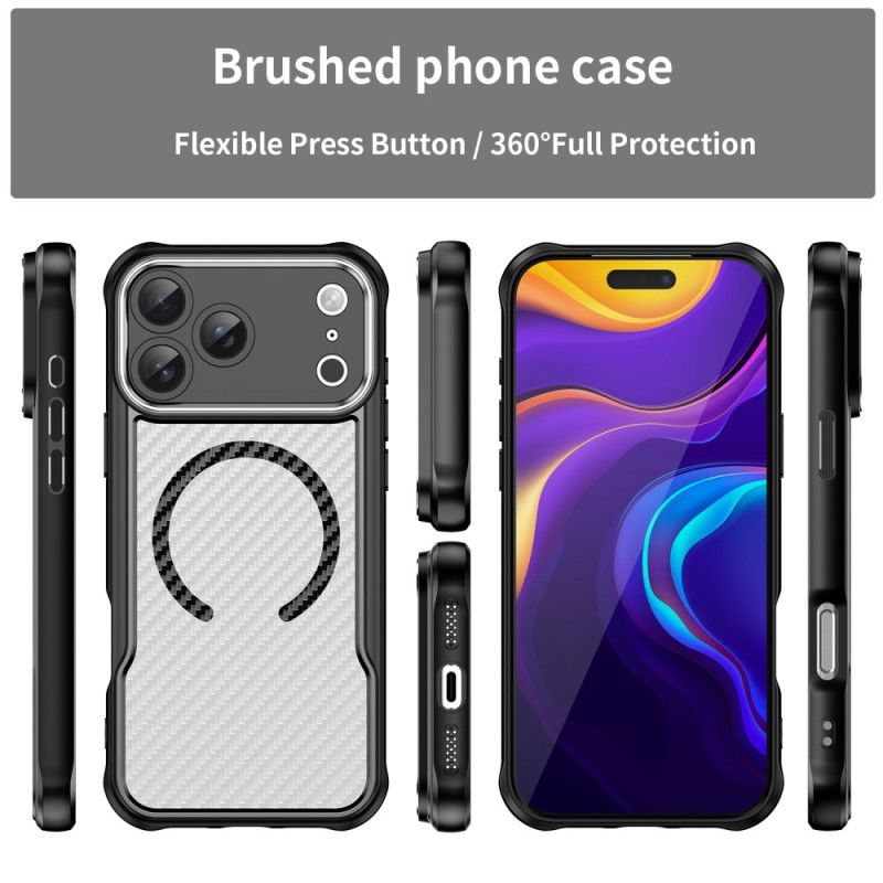 Κάλυμμα iPhone 17 Pro Max Συμβατό Με Magsafe Από Ημιδιαφανές Ίνες Άνθρακα