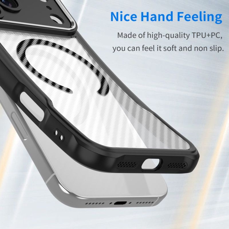 Κάλυμμα iPhone 17 Pro Max Συμβατό Με Magsafe Από Ημιδιαφανές Ίνες Άνθρακα