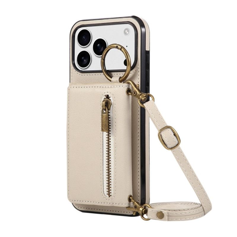 Κάλυμμα iPhone 17 Pro Θήκες Κινητών Πορτοφόλι Με Ιμάντα Ώμου