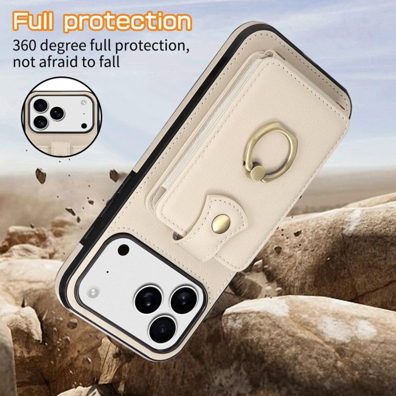 Κάλυμμα iPhone 17 Pro Θήκη Πολλαπλών Καρτών Και Λουράκι Ώμου