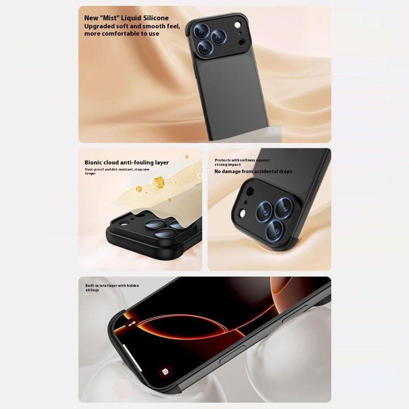 Κάλυμμα iPhone 17 Pro Χωρίς Πλαίσιο Με Προστασία Γωνιών Και Ενσωματωμένο Φακό Σιλικόνης