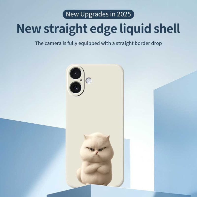 Κάλυμμα iPhone 17 Θήκες Κινητών Υγρή Σιλικόνη Angry Cat