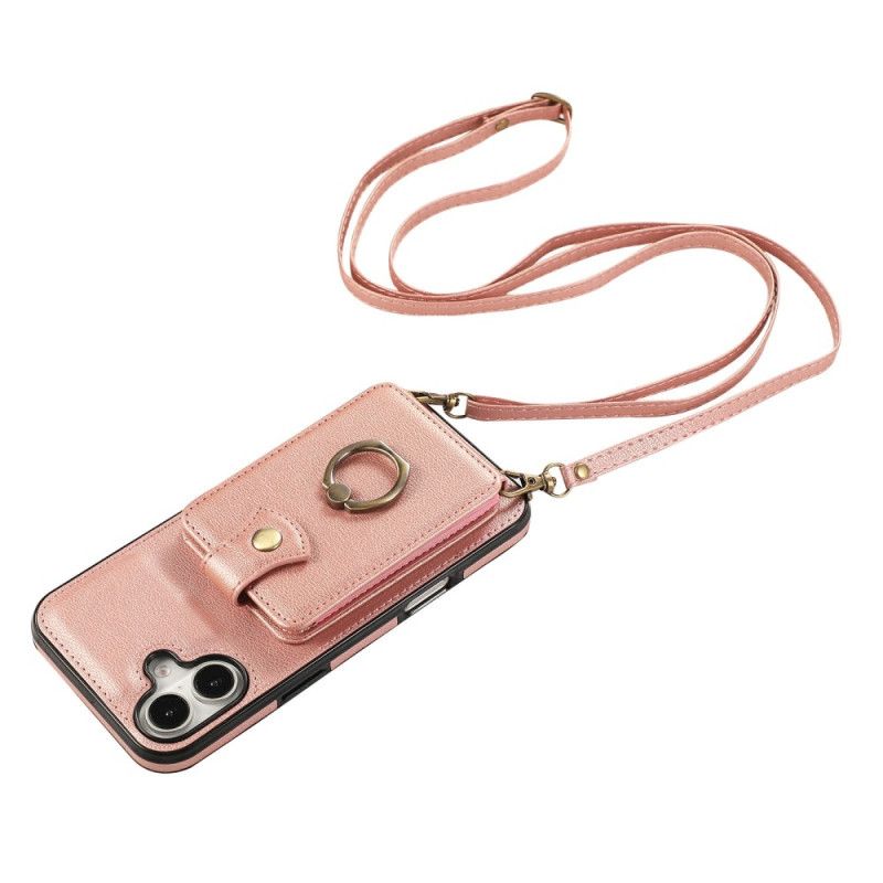 Κάλυμμα iPhone 17 Θήκη Πολλαπλών Καρτών Και Ιμάντας Ώμου