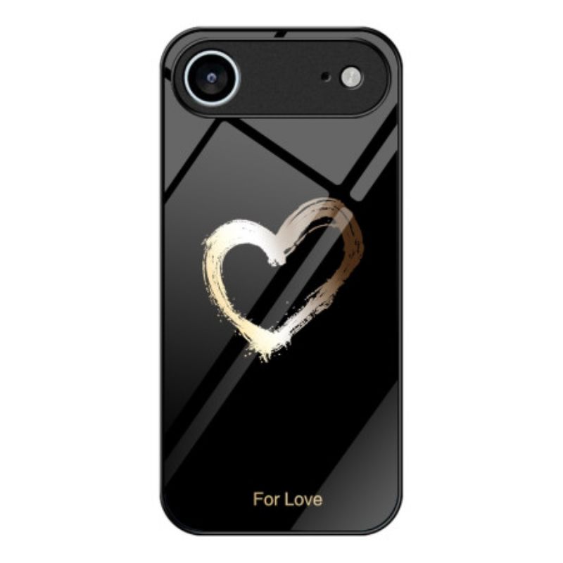 Κάλυμμα iPhone Air Love Σκληρυμένο Γυαλί Σιλικόνης