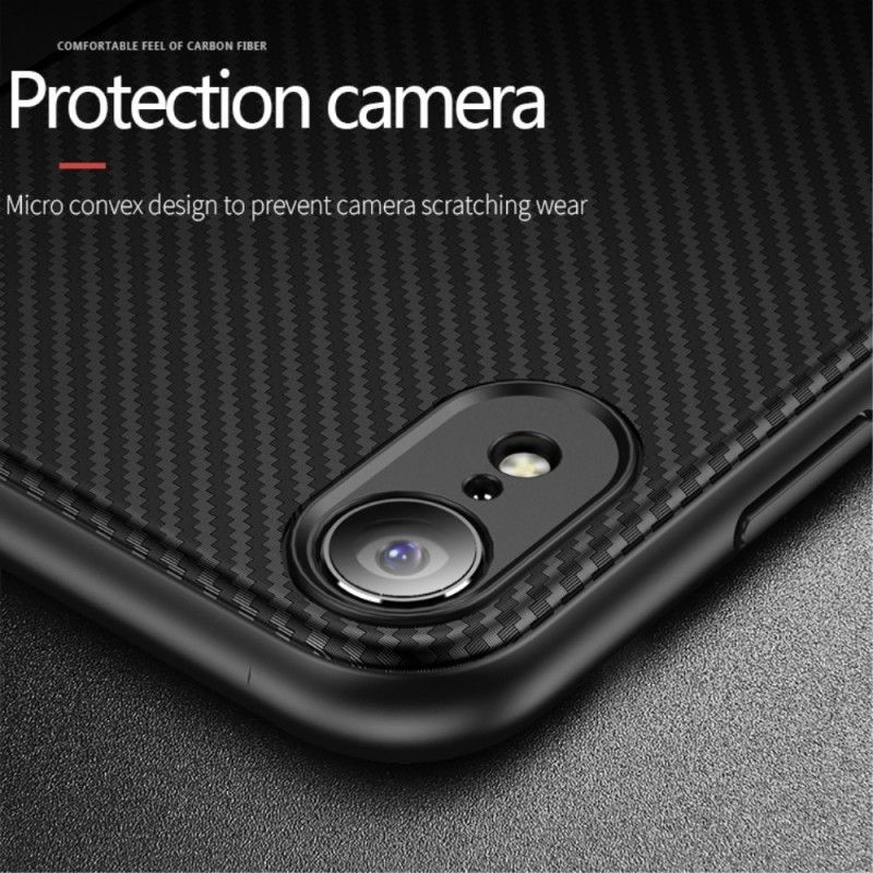 Κάλυμμα iPhone XR Μαύρο Ανθρακόνημα Ipaky