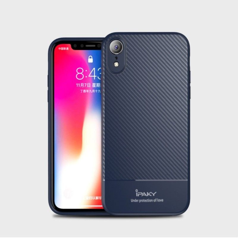 Κάλυμμα iPhone XR Μαύρο Ανθρακόνημα Ipaky