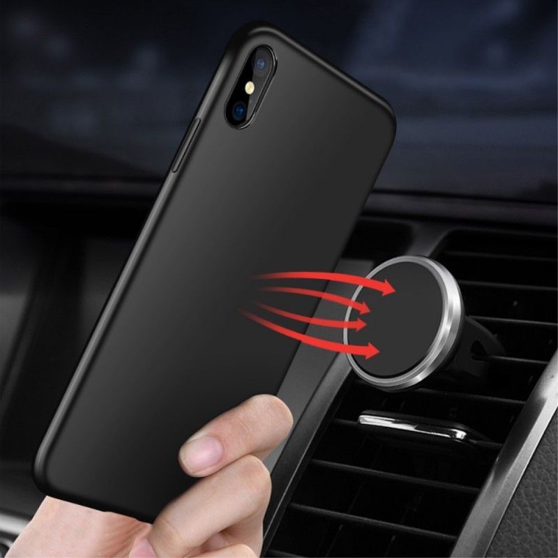 Κάλυμμα iPhone XR Μαύρο Υφή Δέρματος Λίτσι