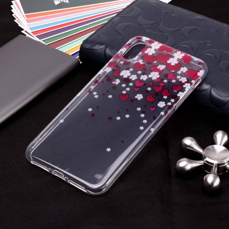 Κάλυμμα iPhone XS Βροχή Καρδιών Πρωτότυπος
