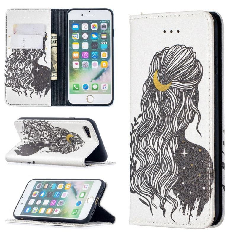 Πτυσσόμενο Κάλυμμα Για Iphone Se 2 / 8 / 7 Όμορφα Μαλλιά