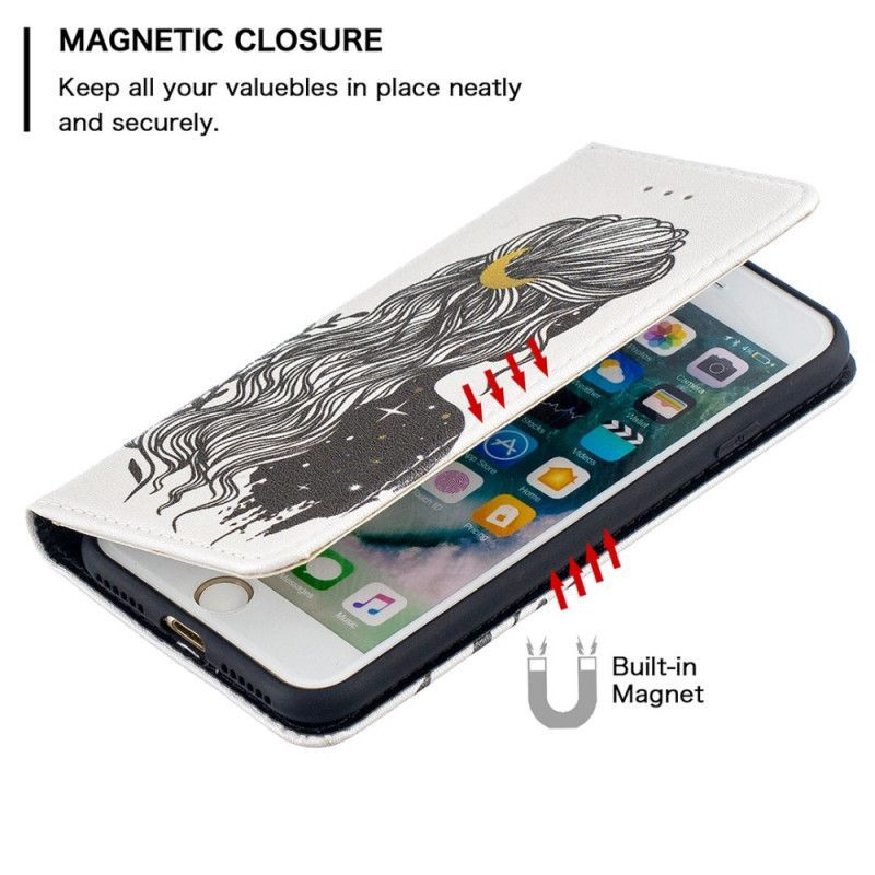 Πτυσσόμενο Κάλυμμα Για Iphone Se 2 / 8 / 7 Όμορφα Μαλλιά