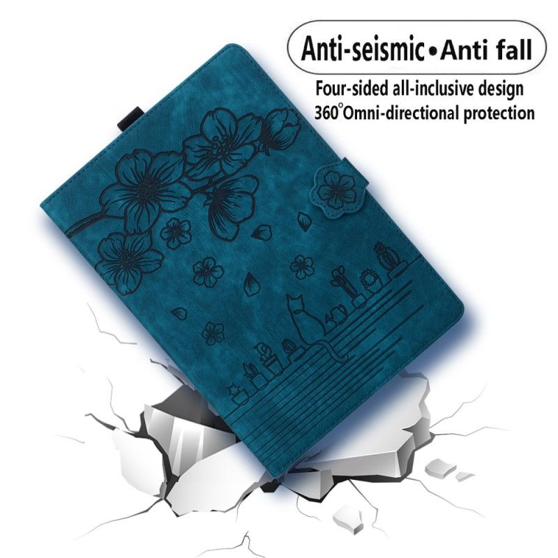 Θηκη Κινητου iPad (2025) Άνθη Κερασιάς Και Γάτες