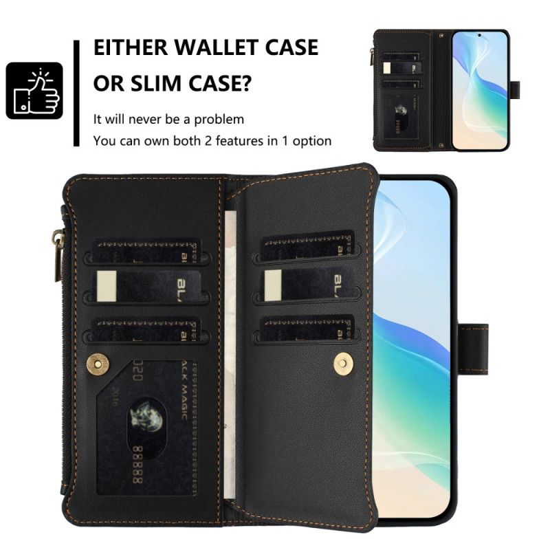 Θηκη Κινητου iPhone 17 Pro Πορτοφόλι Με 9 Υποδοχές Καρτών Και Κορδόνι