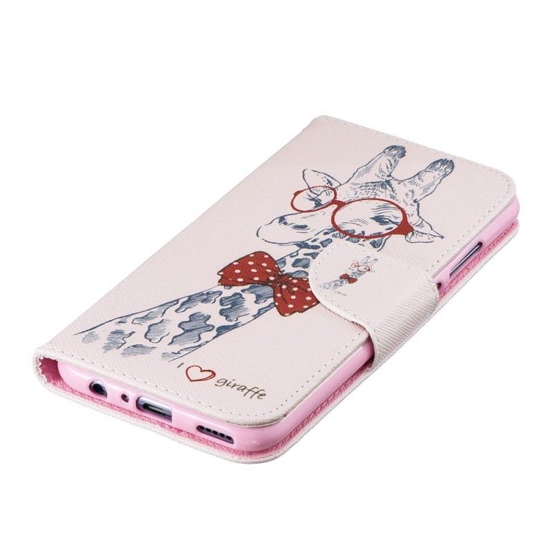 δερματινη Κάλυμμα Honor 10 Lite Huawei P Smart 2019 Σπασίκλα Καμηλοπάρδαλη σιλικόνης