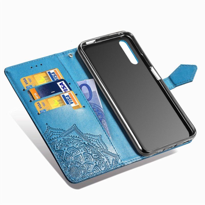 δερματινη Κάλυμμα Honor 9X Pro Μαύρο Μεσαιωνική Μάνταλα