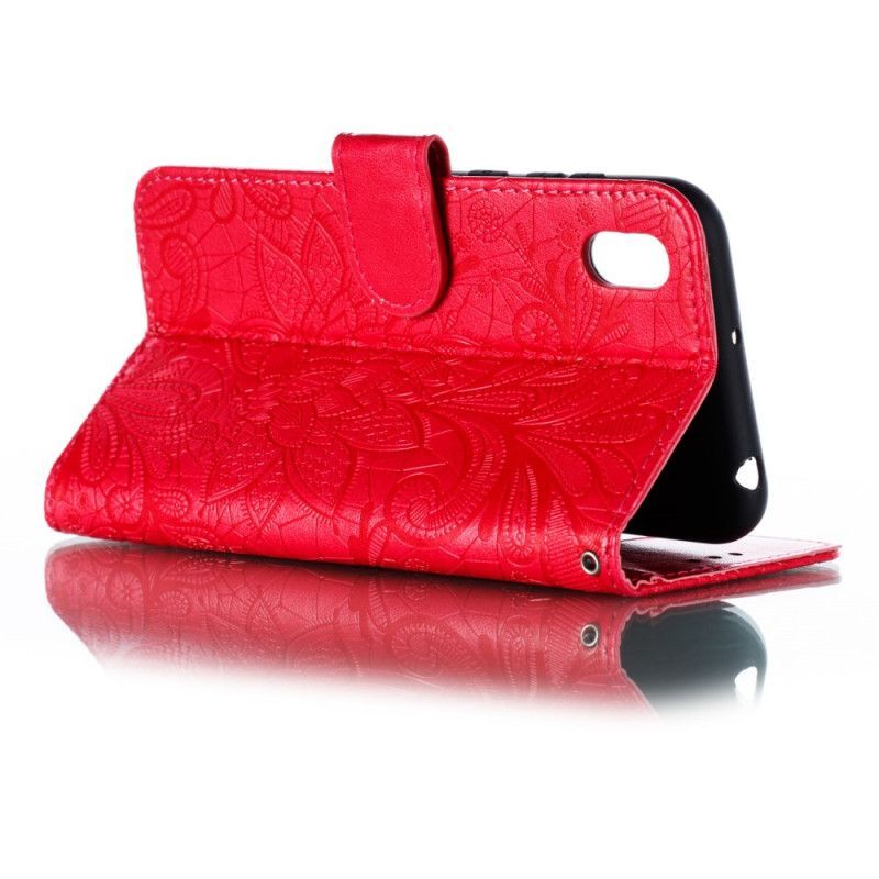 Εξώφυλλο Huawei Y5 2019 / Φυλετικά Λουλούδια Honor 8S Μωβ Strap