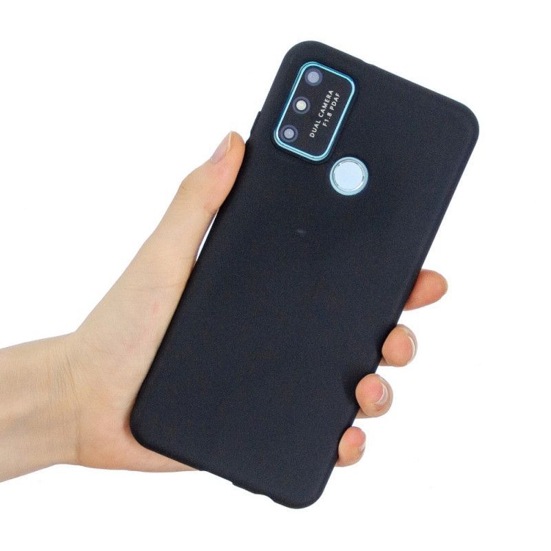 Κάλυμμα Για Honor 9A Μαύρο Εύκαμπτα Χρώματα Καραμέλας Σιλικόνης