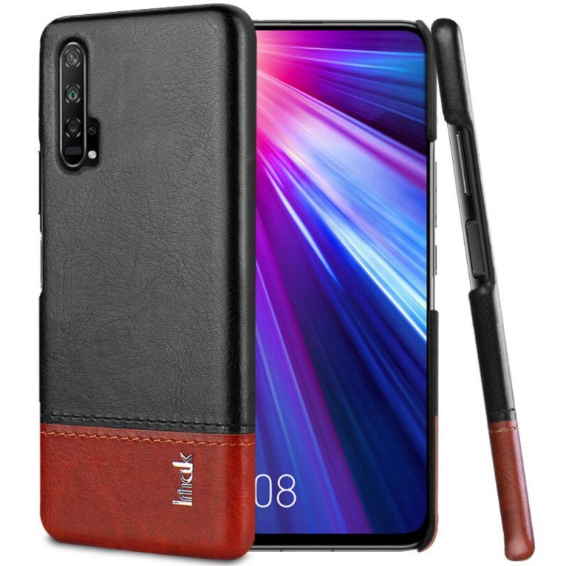 Κάλυμμα Honor 20 Pro Μαύρο Σειρά Εφέ Δέρματος Imak Ruiyi