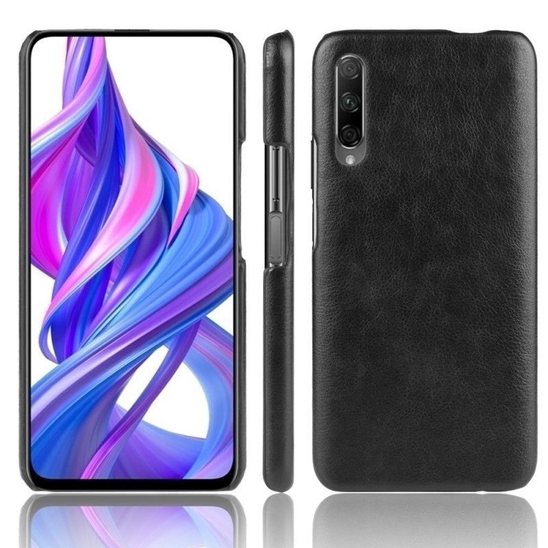 Κάλυμμα Honor 9X Pro Μαύρο Δερμάτινο Εφέ Απόδοσης Λίτσι