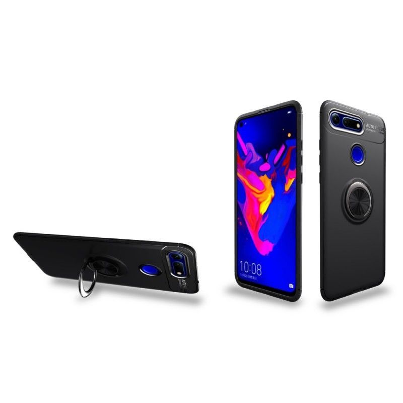 Κάλυμμα Honor View 20 Μαύρο Περιστρεφόμενος Δακτύλιος σιλικόνης