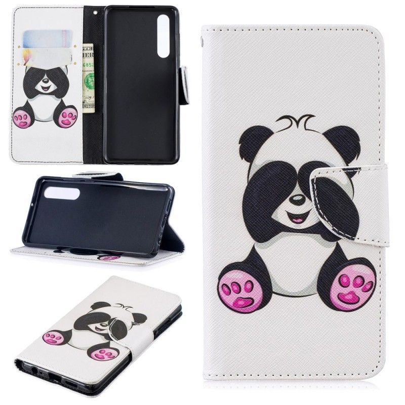 δερματινη Κάλυμμα Για Huawei P30 Διασκεδαστικό Panda