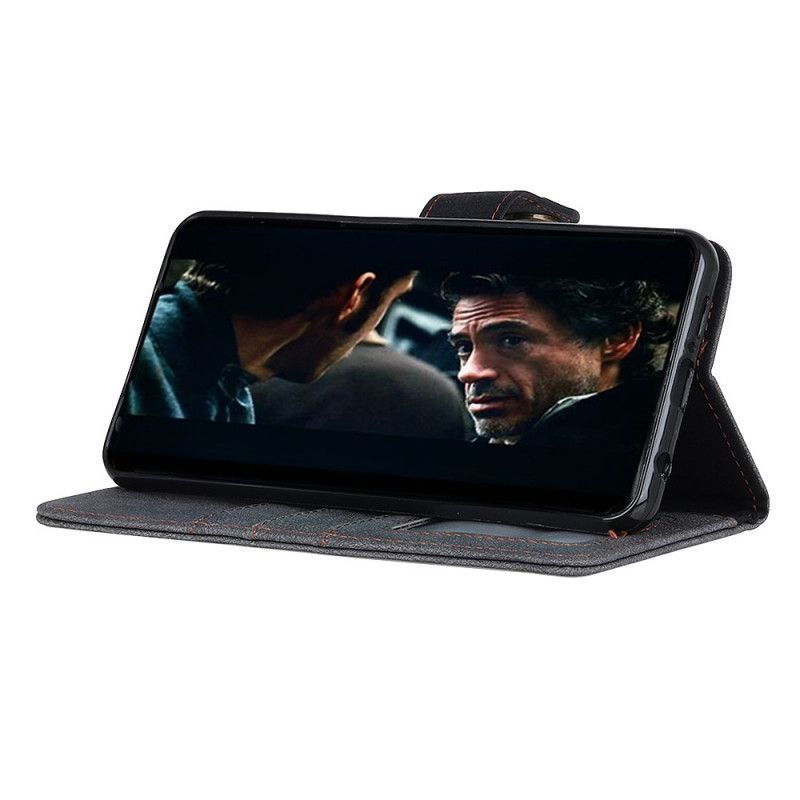 δερματινη Κάλυμμα Huawei Mate 40 Pro Μαύρο Ρετρό Σπαστό Ψεύτικο Δέρμα Khazneh