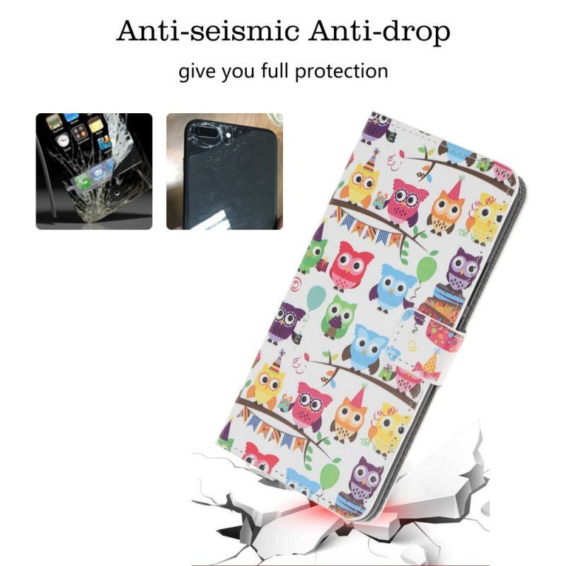 δερματινη Κάλυμμα Huawei P Smart S Πολλαπλές Κουκουβάγιες