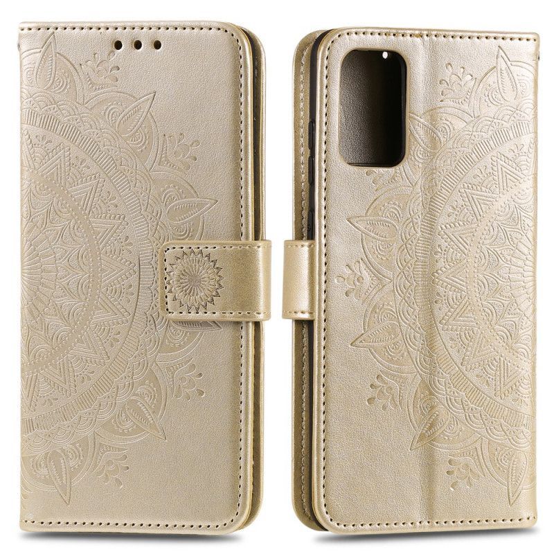 δερματινη Κάλυμμα Huawei P40 Pro Ματζέντα Sun Mandala σιλικόνης