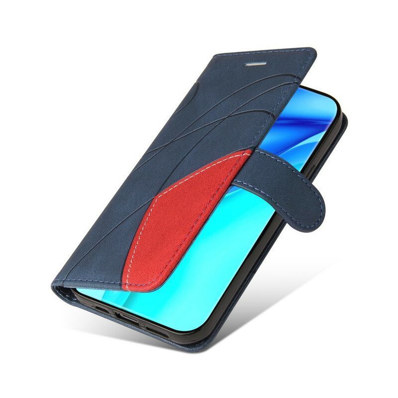 δερματινη Κάλυμμα Huawei P50 Pro Μαύρο Signature Δίχρωμο Ψεύτικο Δέρμα Πρωτότυπος