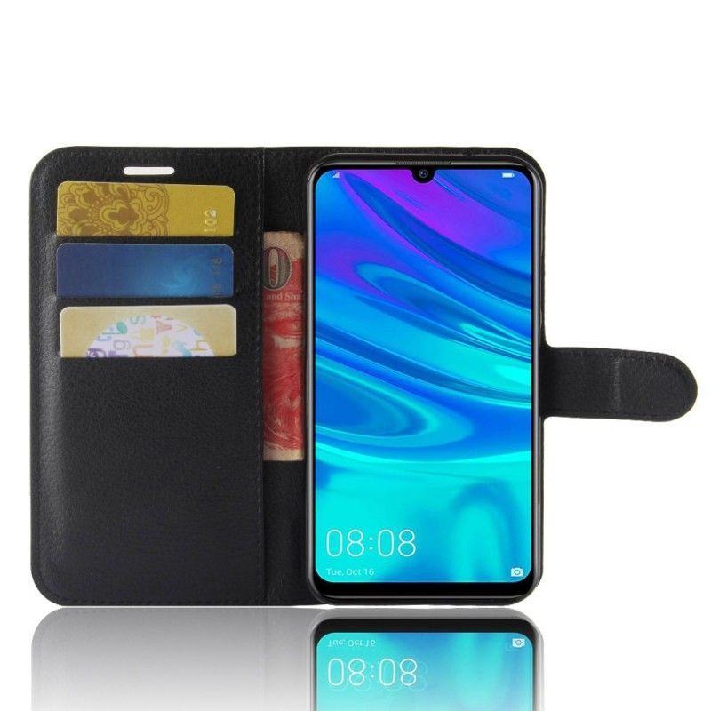 δερματινη Κάλυμμα Huawei Y7 2019 Μαύρο Κλασικό σιλικόνης