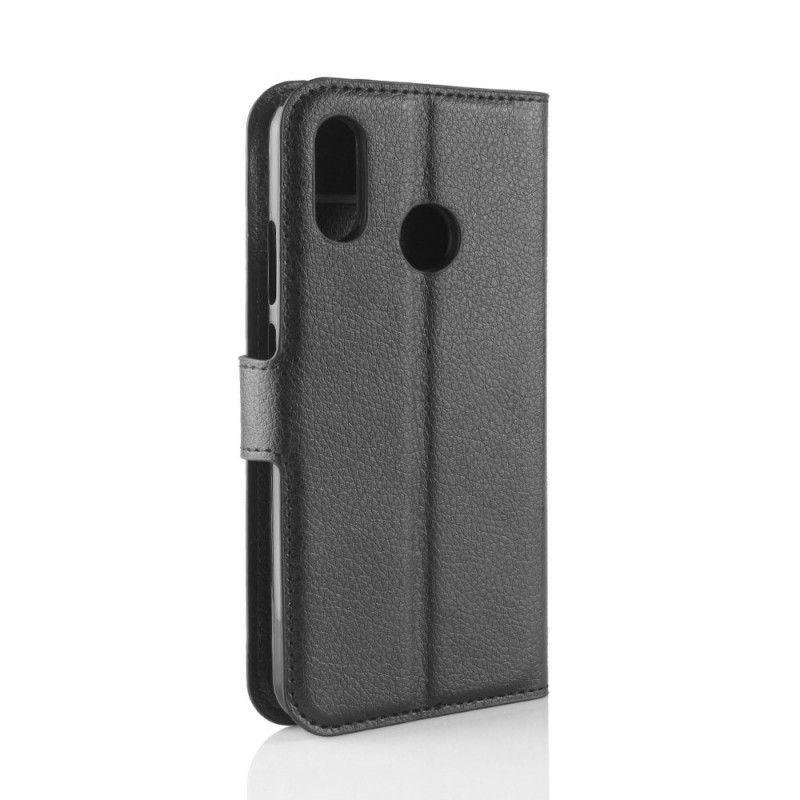 δερματινη Κάλυμμα Huawei Y7 2019 Μαύρο Κλασικό σιλικόνης