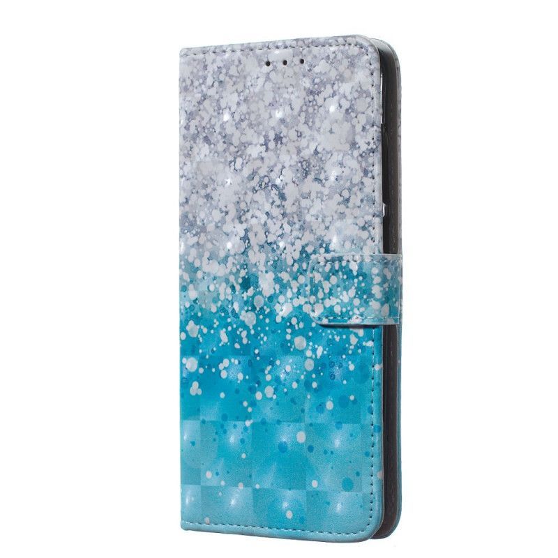 δερματινη Κάλυμμα Huawei Y7 2019 Μπλε Γκλίτερ Ντεγκραντέ σιλικόνης