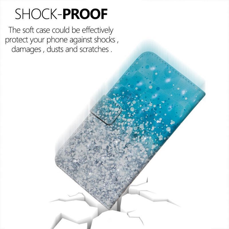 δερματινη Κάλυμμα Huawei Y7 2019 Μπλε Γκλίτερ Ντεγκραντέ σιλικόνης