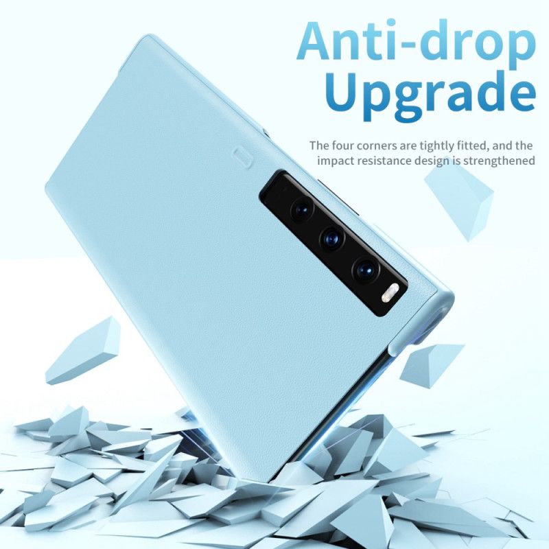 Δερματινη Θηκη Huawei Mate XS 2 Δερμάτινο Στυλ Σιλικόνης