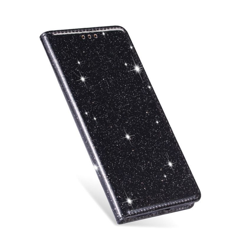 δερματινη θηκη Huawei P40 Lite Μαύρο Στυλ Γκλίτερ