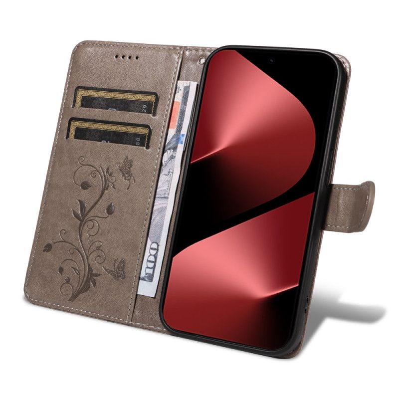 Δερματινη Θηκη Huawei Pura 80 Pro Λουλουδάτο Σχέδιο