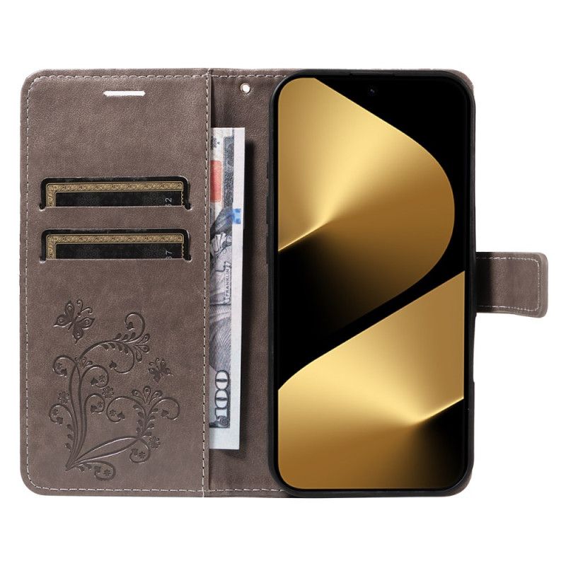 Δερματινη Θηκη Huawei Pura 80 Ultra Μεγάλες Πεταλούδες