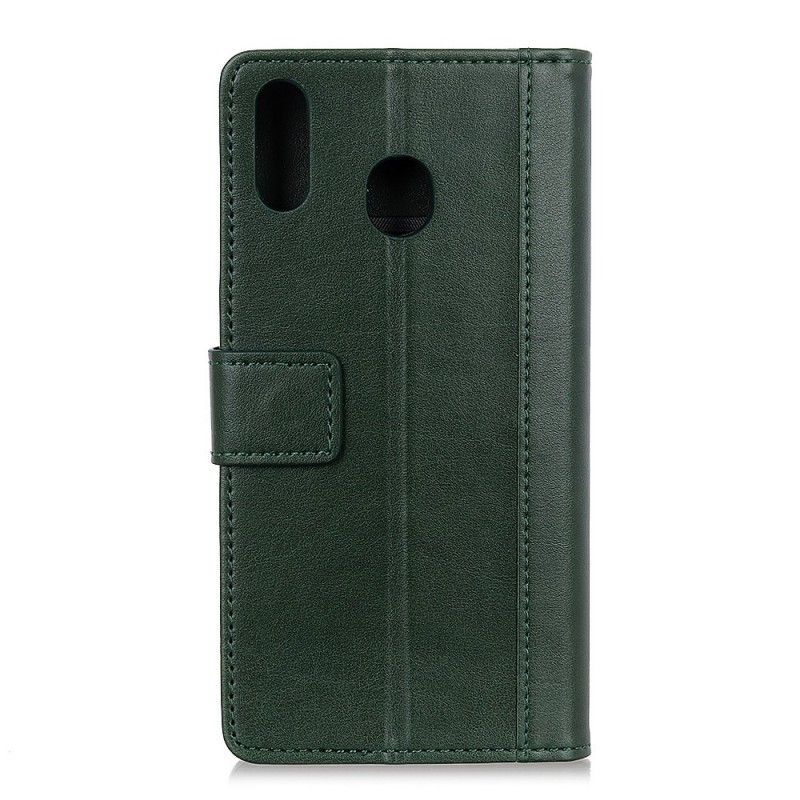 δερματινη θηκη Huawei Y6 2019 Μαύρο Παραδοσιακό Δερμάτινο Εφέ