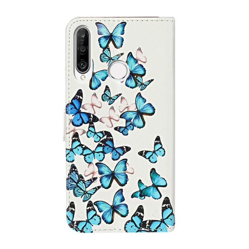 δερματινη θηκη Huawei Y6p Μυριάδες Πεταλούδες