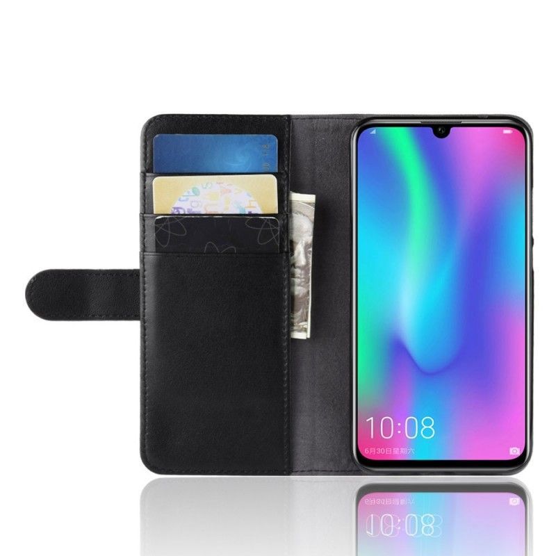 Honor 10 Lite Εξώφυλλο / Huawei P Smart 2019 Μαύρο Σπαστό Δέρμα