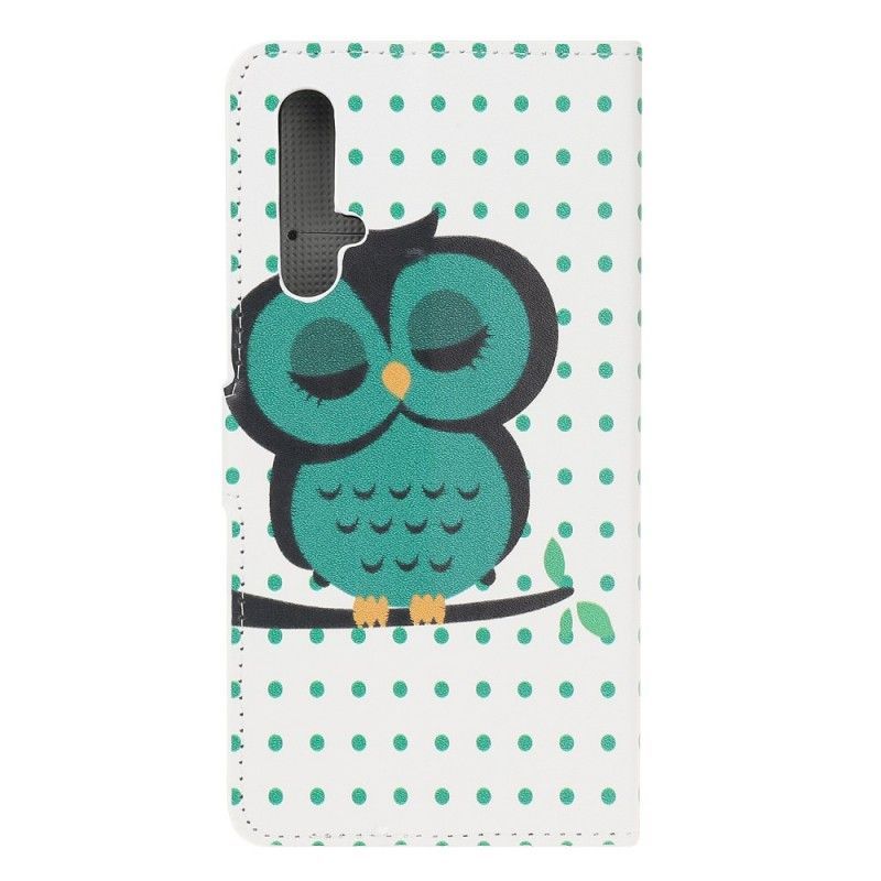 Honor 20 Cover / Huawei Nova 5T Θήκες Κινητών Κοιμισμένη Κουκουβάγια