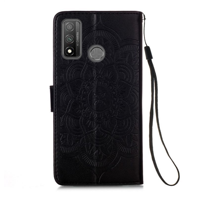 Κάλυμμα Folio Huawei P Smart 2020 Μαύρο Εμπριμέ Ονειροπαγίδα Και Λουράκι